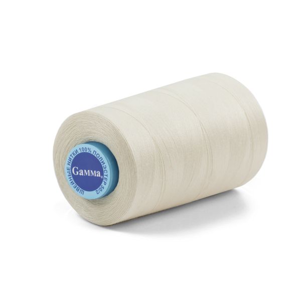 Нитки универсальные Gamma 50/2, 4570 м (5000 ярд) / 1 кат., 126 кремовый