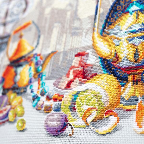 Набор для вышивания нитками Чудесная игла, Яркие краски Марокко 40х30 см