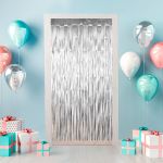 Занавес праздничный Дождик 100х200 см, 02-серебристый, матовый, Boomzee GBZ-10