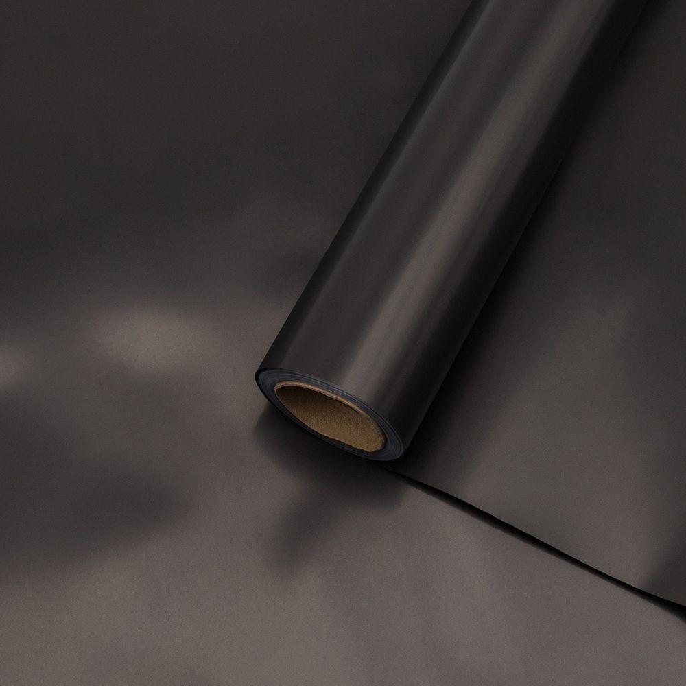 Пленка упаковочная однотонная для цветов и подарков, 65 мкр, 58см / 10м ± 5% (VH2540 черный)