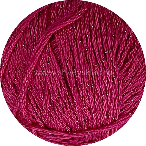 Пряжа Пехорка Блестящее лето / уп.5 мот. по 100 г, 380м, 439 малиновый