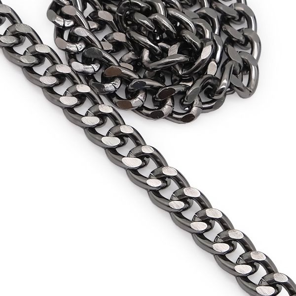 Цепь алюминиевая 9,2х7,2 мм, 10 м, чер.никель