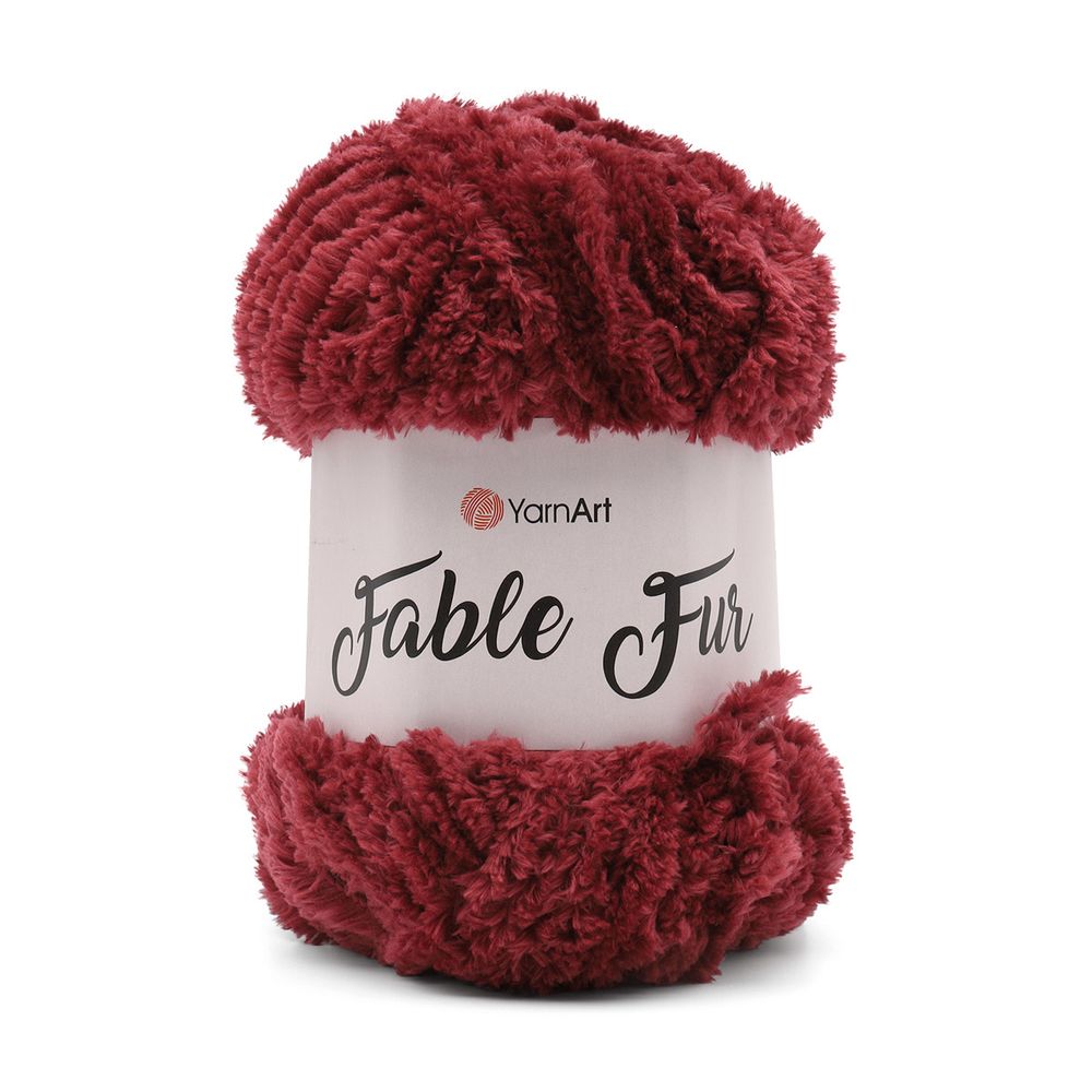 Пряжа YarnArt (ЯрнАрт) Fable Fur / уп.5 мот. по 100 г, 100м, 981 бордовый