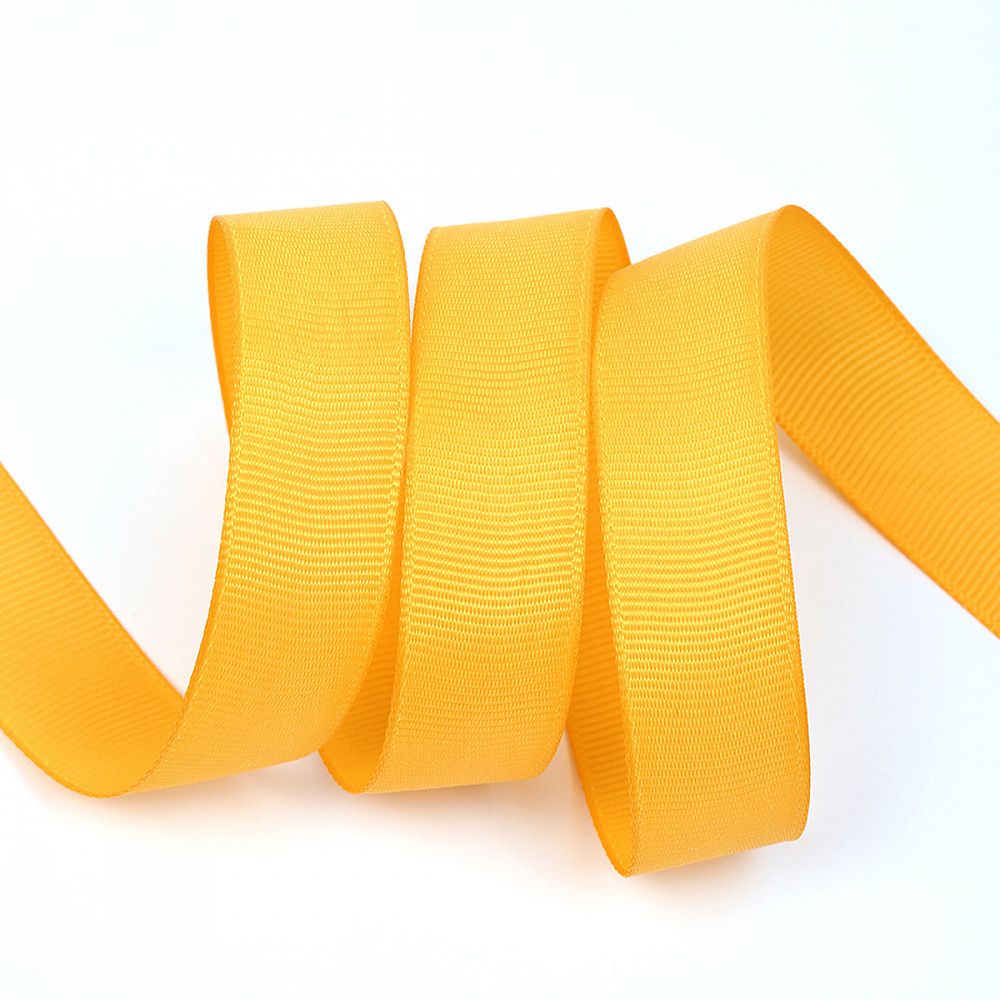 Лента репсовая (в рубчик) 20.0 мм, 662 св.оранжевый уп. 27,4м