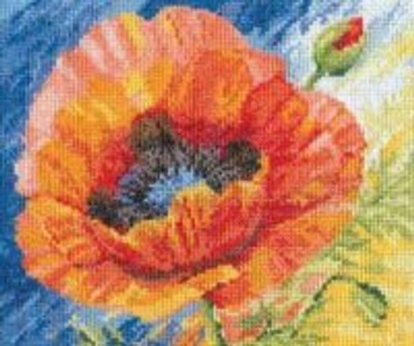 Набор для вышивания нитками Алиса, Поцелуй лета 20х18 см