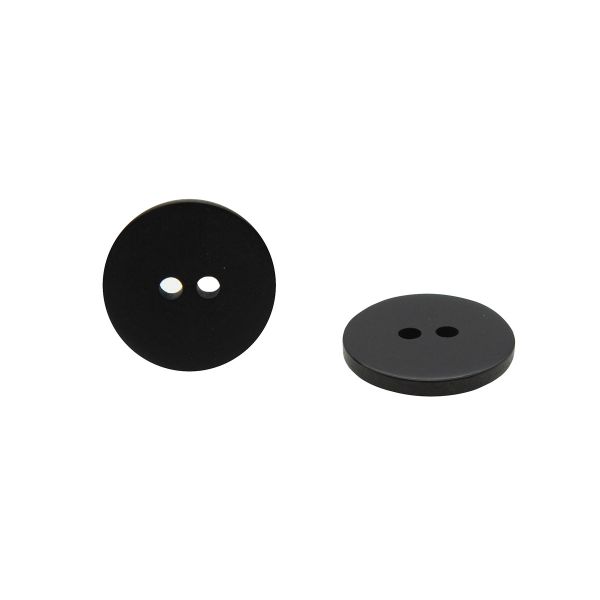 Пуговицы 2 прокола 28L, 18 мм, (Black (черный)) NE63, 72 шт