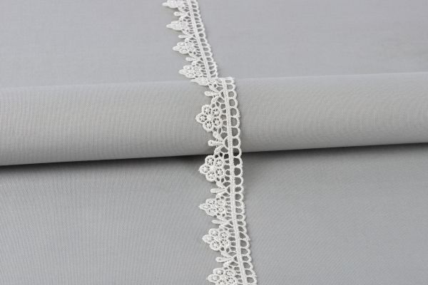 Кружево гипюр (плетёное) 25 мм / 10 м, GP003CR кремовый, Gamma GGM-2503