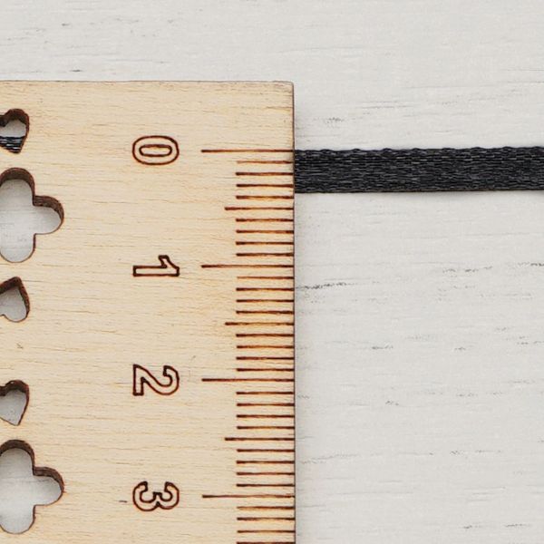 Лента атласная 2-сторонняя 3.0 мм / 100±2 метров, (160 черный), Globus