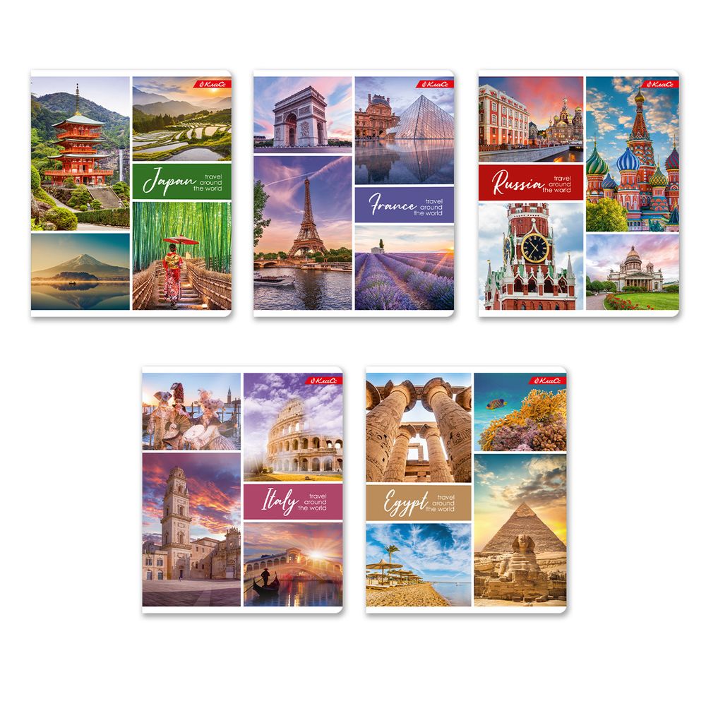 Тетрадь ученическая общая A5+ 48 л. на скобе, белизна 100%, 10 шт, клетка, 000333 Мир вокруг нас, Светоч 48ТСК5_1_3_1