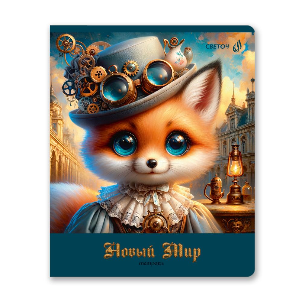 Тетрадь ученическая общая, A5+ 48 л. на скобе 65 г/м², белизна 100 %, 10 шт, клетка, 01135 Новый мир, Светоч Т88