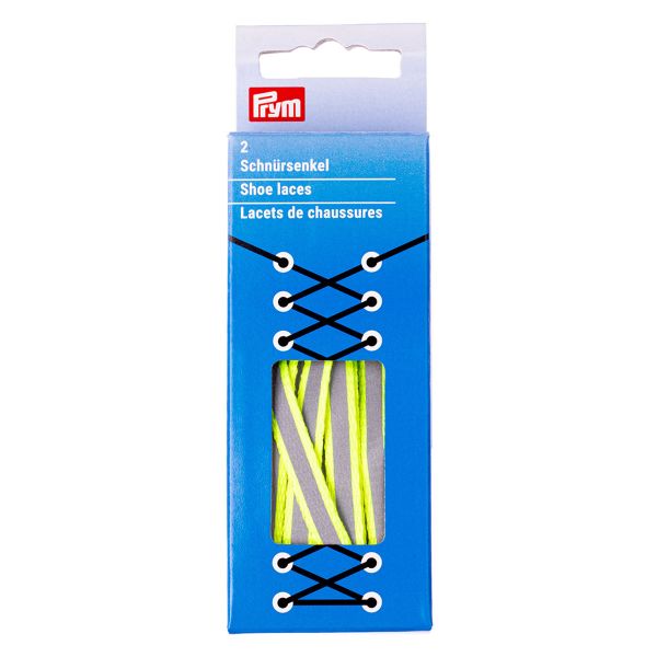 Шнурки плоские светоотражающие 8 мм, 90см, желт.серый