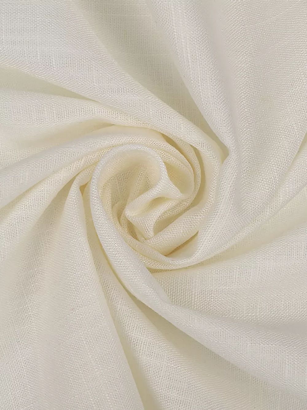 Льняная ткань 190 г/м², 140 см / 2 метра, TBY.Li.1002.01, 01 теплый белый