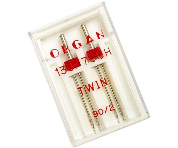 Иглы для швейных машин бытовые универсальные 130/705 H, №90/2, двойные, 2 иглы, ORGAN