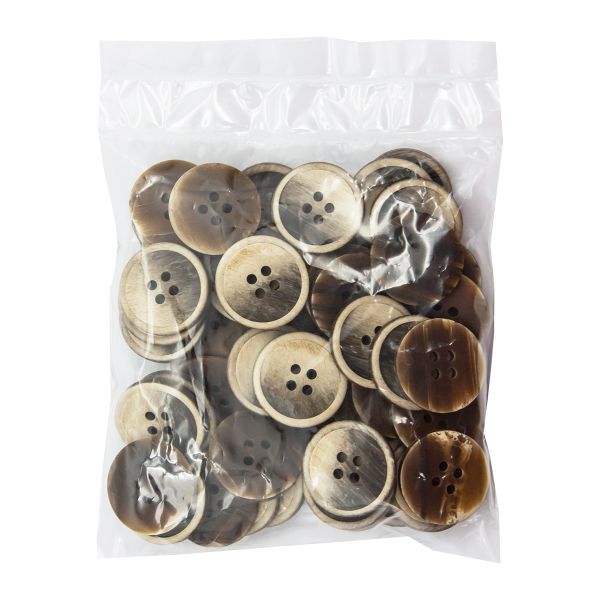 Пуговицы 4 прокола мужская костюмные 391387/4 32 (3904 св.коричневый), 50 шт