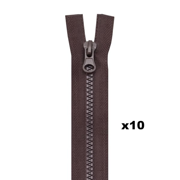 Молния трактор Т5 (5 мм) 2 зам., разъем., 65 см, 917 т.коричневый, 10 шт
