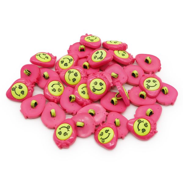 Украшения декоративные пуговицы Смешная ягода, 48268 21мм 36 шт, 516/535