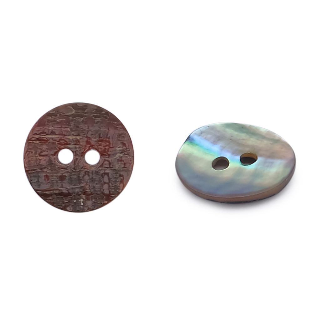 Пуговицы на 2 прокола 24L (15мм), ракушка (A-Natural (натуральный)), CN-S003A, 36 шт