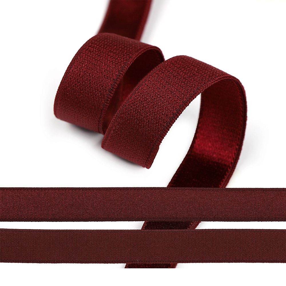 Резинка бельевая (бретелечная) 15.0 мм / 20 метров, TT-SAP15, бордо