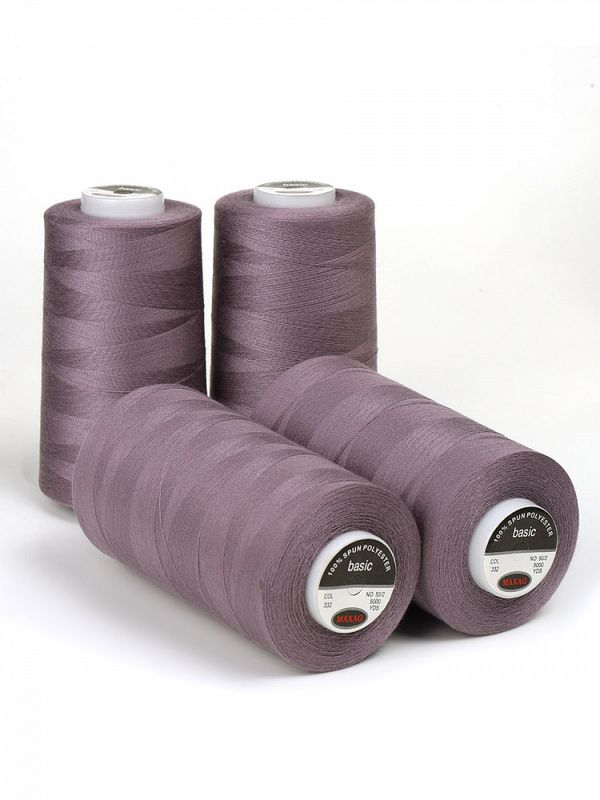 Нитки швейные Max 50/2, 4570 м (5000 ярд), 332 сиреневый / 4 бобины