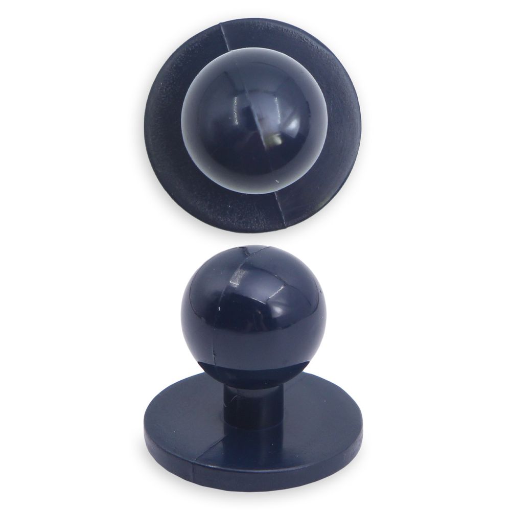 Пуговицы Пукли для поварских курток 12 шт, 10мм (d основания=18мм, h=16мм) (т.синий)