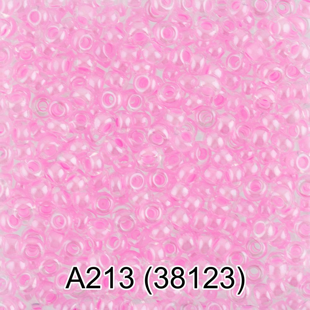 Бисер Preciosa круглый 10/0, 2.3 мм, 10х5 г, 1-й сорт A213 розовый, 38123, круглый 1