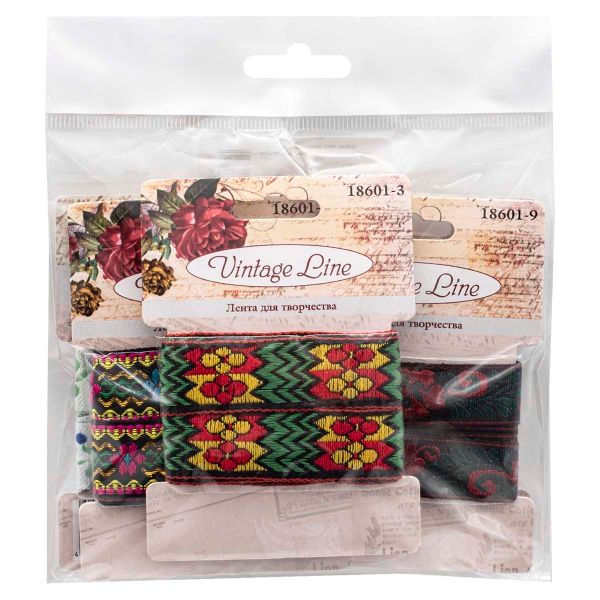 Набор лент декоративных Цветочки-лепесточки, 5 шт, Vintage Line