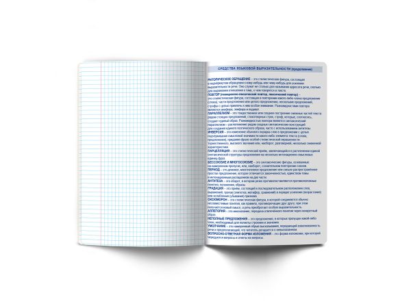 Тетрадь со справочным материалом Доска желаний, A5+ 48 л. на скобе 60 г/м², белизна 90%, 10 шт, линия, 000516 Литература, Светоч 48ТПСКд5_0_2_2