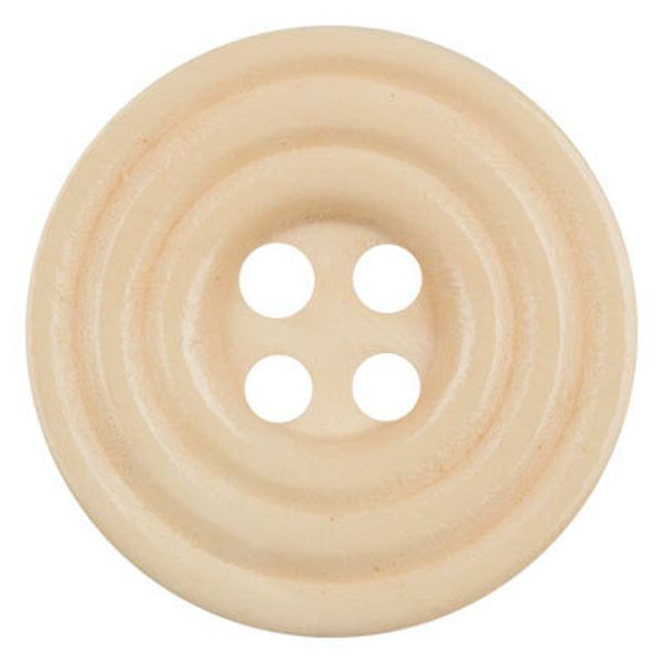 Пуговицы 4 прокола дерево 25 мм, 24 шт, №277 бежевый, Blitz DRN 0065