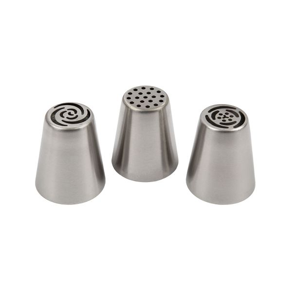Набор кондитерских насадок металл, 3 шт, №03 металл, S-Chief SHF-0118