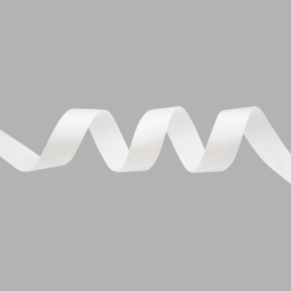 Стропа (ременная лента) 30 мм / 25 метров, толщ. 1.0 мм, [15.8 г/пог.м], 100% п/э, 1 белый