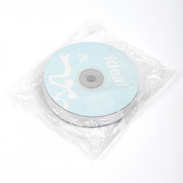 Лента репсовая (в рубчик) 15.0 мм, 029 белый, уп. 27,4м