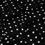 Штапель в горошек 90 г/м², 145 см / 25 метров, TBY.Vidt.01 цв.черный