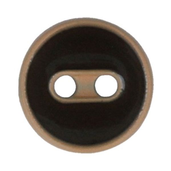 Пуговицы 2 прокола металл 9 мм, 24 шт, 189/387 св.коричневый/т.хаки, Gamma MB 0112
