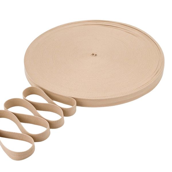 Стропа (ременная лента) 26 мм / 100 метров, [17.55 г/пог.м], матовая, имитация хлопка, 15 св.бежевый, 3Al357