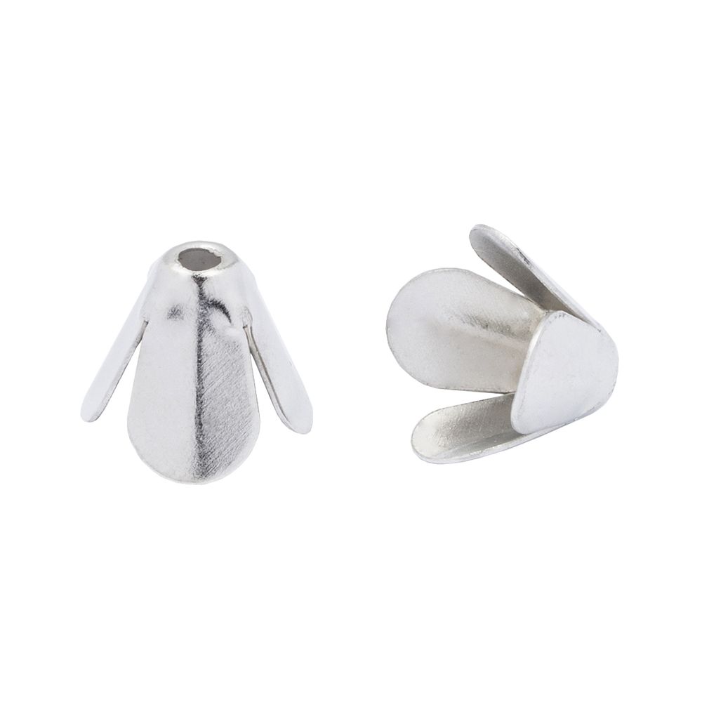 Шапочка для бусин, 10мм 30 шт/упак, Astra&Craft (Никель), 4AR200