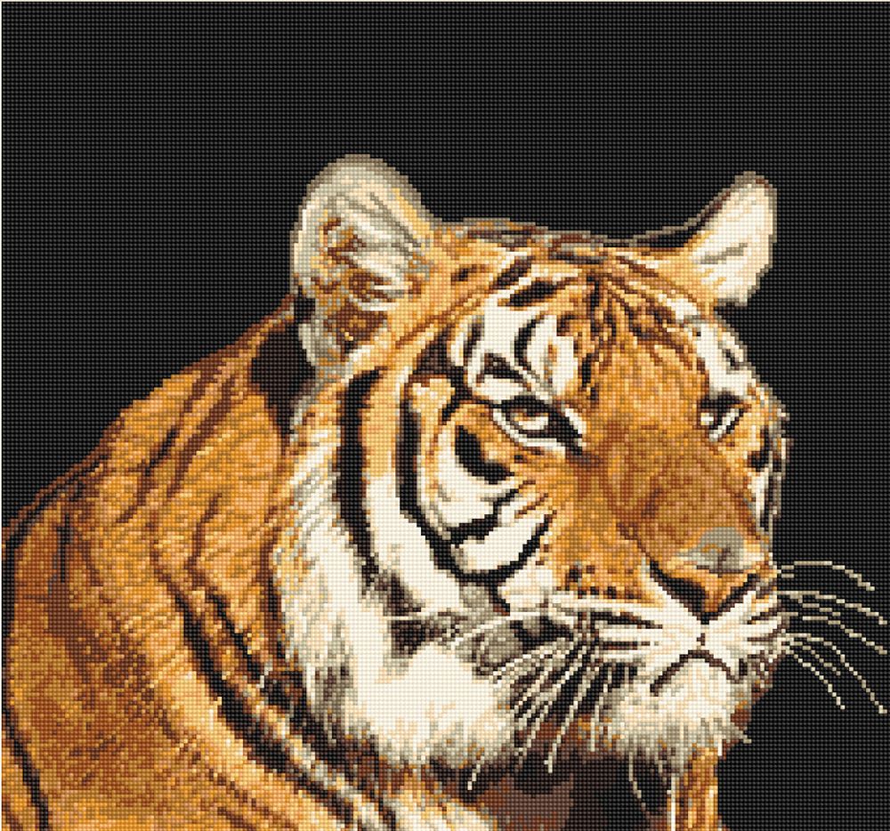 Вышивка Амурский тигр 27x39 см.