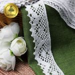 Кружево вязаное (тесьма) 30 мм / 10 метров, цв.02 белый, Kruzhevo