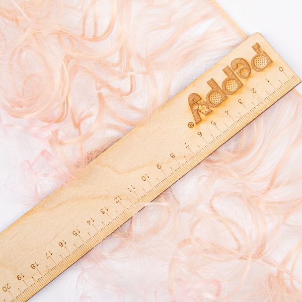 Трессы для кукол 15 см, 100 см, 38 г, 37 блонд, розовый, HobbyBe HAR-5