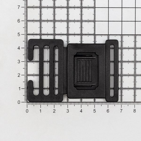 Фастекс (пряжка трезубец) пластик 40 мм, 10 шт, черный, 517180