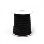 Лента бархатная (тесьма) 06.0 мм / 22.86±1 метров, арт.6VR03 нейлон цв.черный