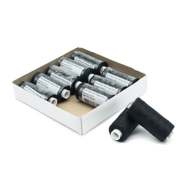 Нитки швейные бытовые Bestex 40/2, 365 м (400 ярд) / 10 кат., 200 черный