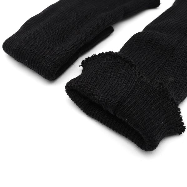 Манжеты трикотажные рукава 8.0 см / 30 см, средней плотности 3/4, 12 кл, 2х2, с расширением, 004 черный