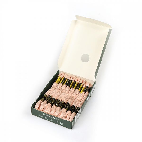 Мулине ПНК им.Кирова цв.6300 бледно терракотовый, 24 мотка по 8 метров