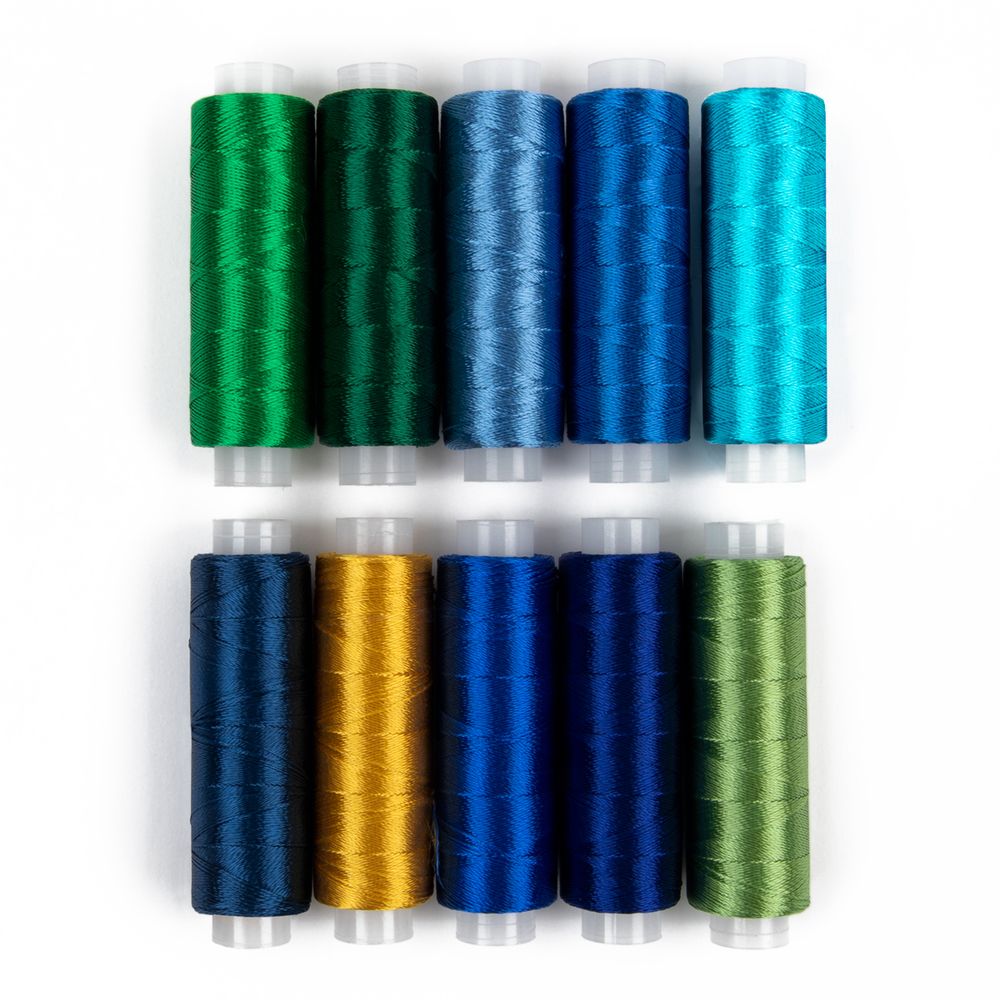 Нитки вышивальные Gamma V150/2, 10 цв. по 183 метра, Набор №3, Gamma V150/2, УЦЕНКА