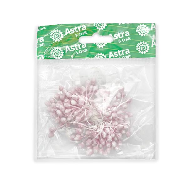 Тычинки для искусственных цветов 6см (розовый), S090474