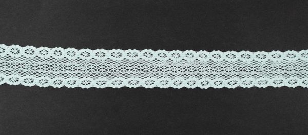 Кружево вязаное (тесьма) 29 мм, св.мятная Alfa AF-194-313, 25 метров, AF-194-313