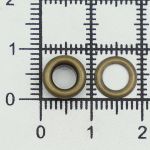 Люверсы металл ⌀_4.0 мм (внутр.), латунь, 100 шт, BIG