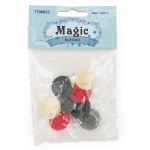 Украшения декоративные пуговицы Розочки, набор 4 цвета, 8 шт (микс 2)