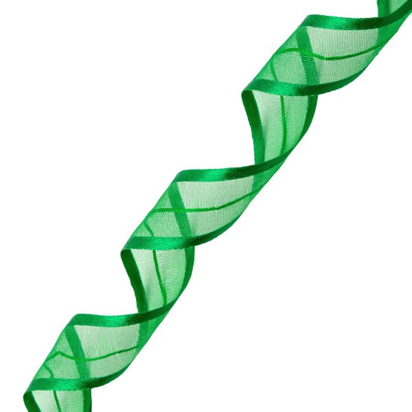 Лента капроновая (органза) для сборки бантов 20 мм, 25м HRPL-1021 (HS-1106 изумрудный)