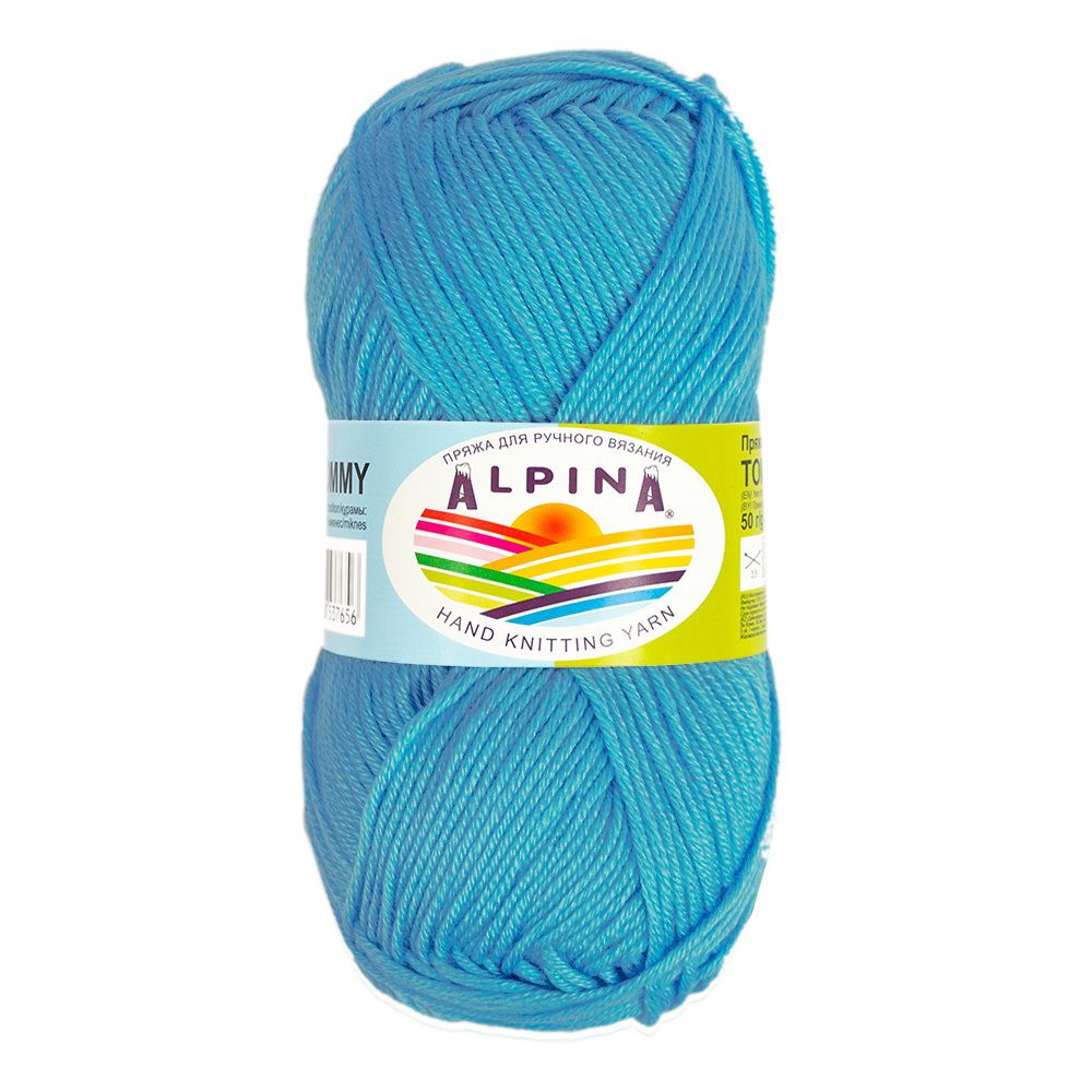 Пряжа Alpina Tommy / уп.10 мот. по 50г, 138м, 030 яр. голубой